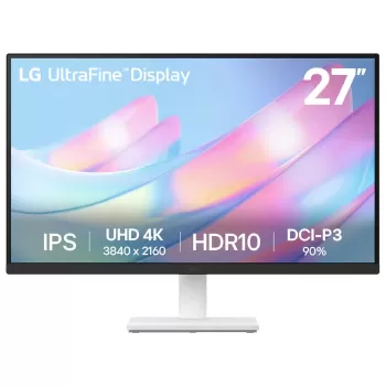 מסך מחשב LG UltraFine לבן 27US500-W 27" 60Hz 4K, UHD IPS - יבואן מקביל