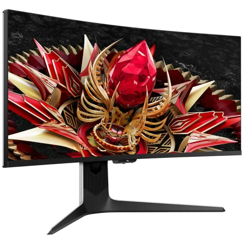 מסך מחשב גיימינג TCL 34R83Q 34" WQHD 170Hz QD-Mini LED Curved 34R83Q VA צבע לבן