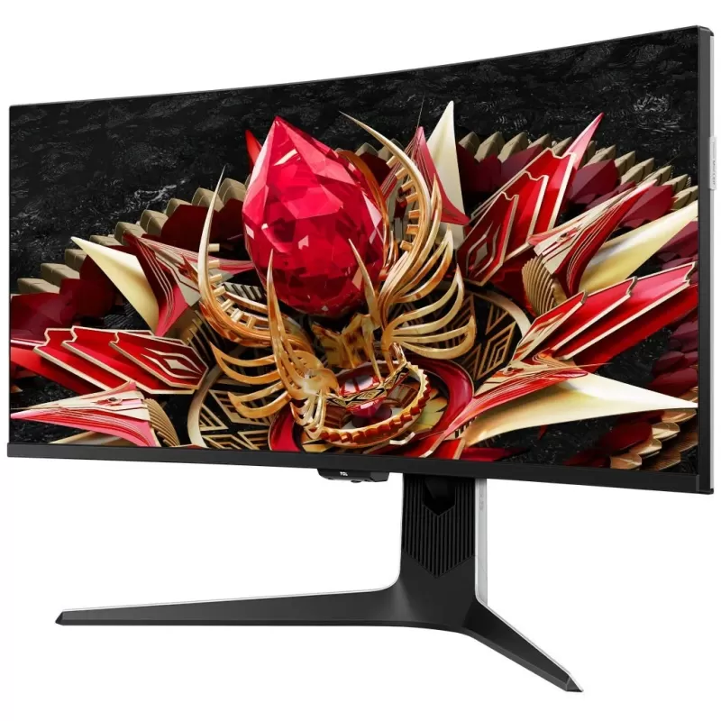 מסך מחשב גיימינג TCL 34R83Q 34" WQHD 170Hz QD-Mini LED Curved 34R83Q VA צבע לבן