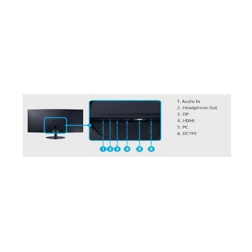 Монитор для ПК Samsung C32T550FDM изогнутый 32" 75Hz FHD VA Цвет:серый - официальный импортер