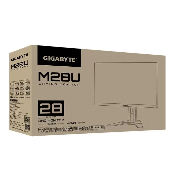 מסך גיימינג Gigabyte M28U 28" 144Hz 4K, UHD SS - יבואן רשמי
