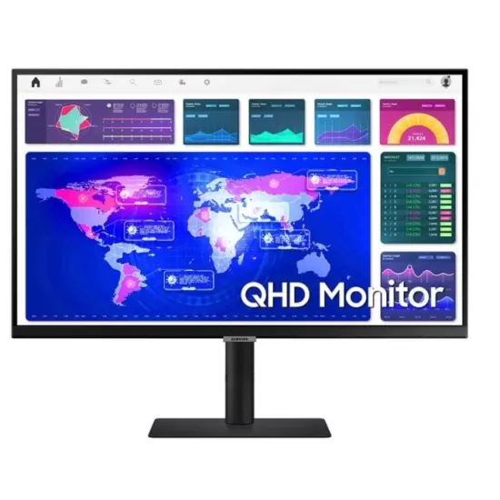 מסך מחשב Samsung S27A600NWM 27" WQHD, 2K IPS צבע שחור - יבואן רשמי