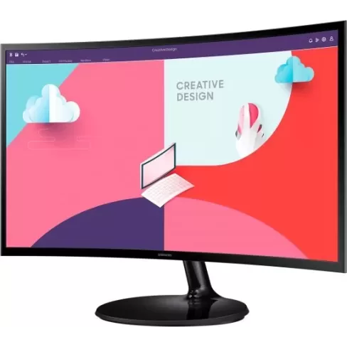 מסך מחשב Samsung S27C360EAM קעור 27" 75Hz FHD IPS צבע שחור - יבואן רשמי