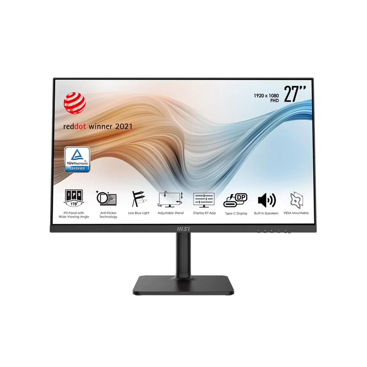 Computer Monitor MSI Modern MD271P 27" 75Hz FHD IPS Color:black