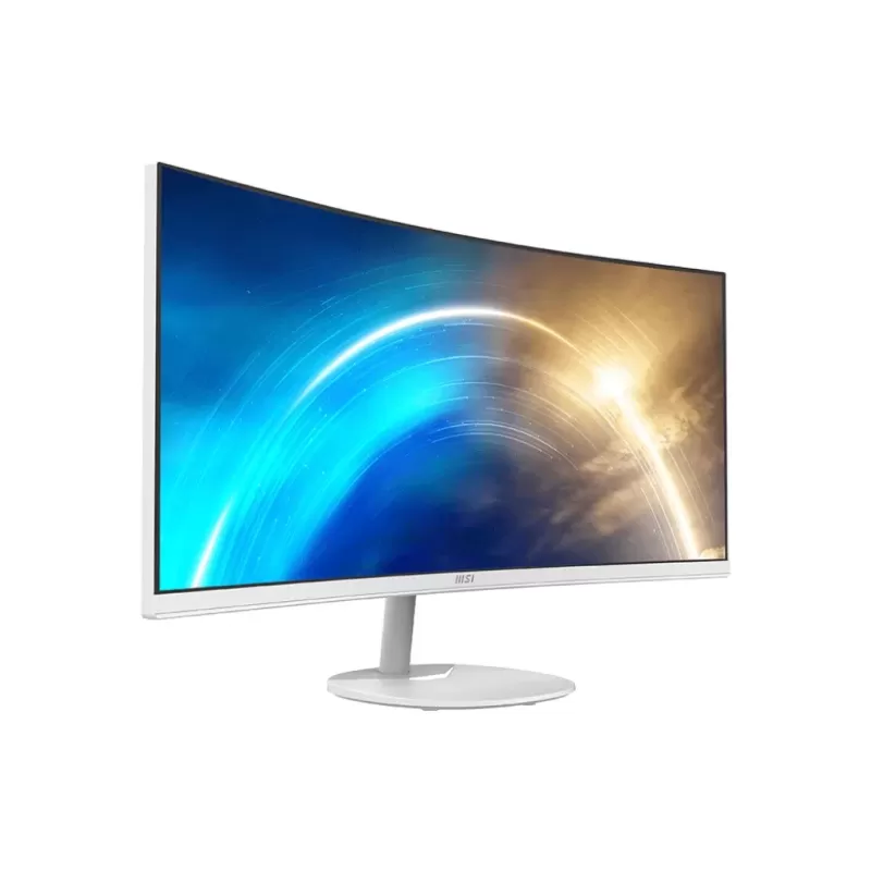 מסך גיימינג MSI PRO MP341CQW קעור 34" 100Hz UWQHD VA צבע לבן
