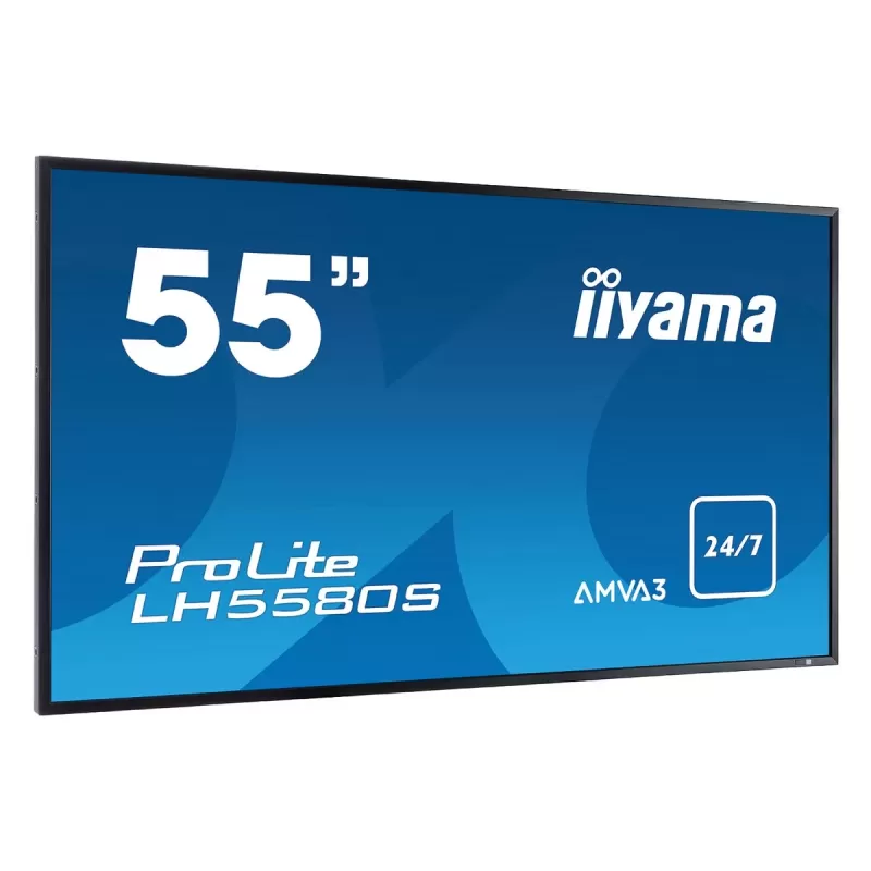 Монитор для ПК IIYAMA LH5580S-B1 55" ProLite Large Format Display 24/7 Operation OPS/BNC/S-video LH5580S-B1 60Hz FHD AMVA3 Цвет:чёрный