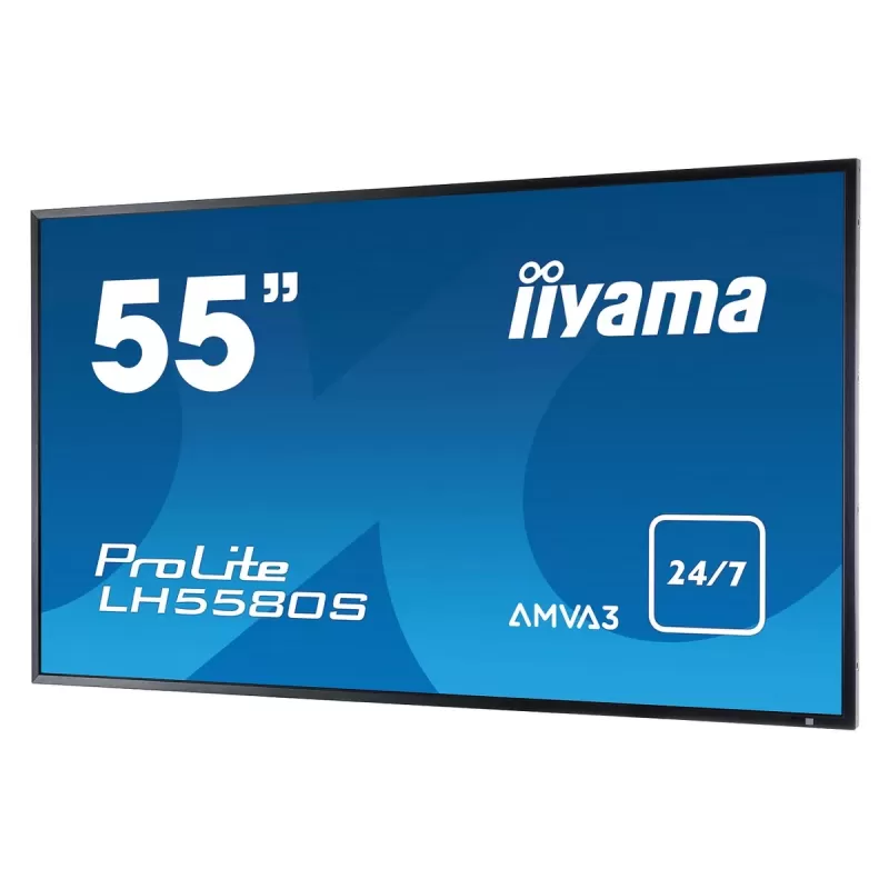 Монитор для ПК IIYAMA LH5580S-B1 55" ProLite Large Format Display 24/7 Operation OPS/BNC/S-video LH5580S-B1 60Hz FHD AMVA3 Цвет:чёрный