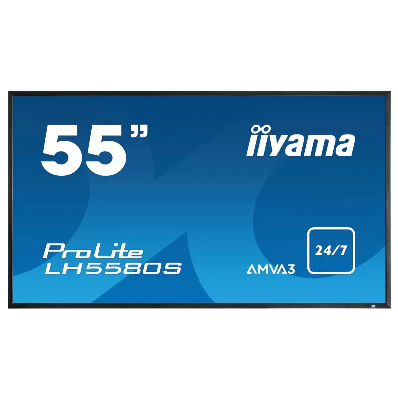 Монитор для ПК IIYAMA LH5580S-B1 55" ProLite Large Format Display 24/7 Operation OPS/BNC/S-video LH5580S-B1 60Hz FHD AMVA3 Цвет:чёрный