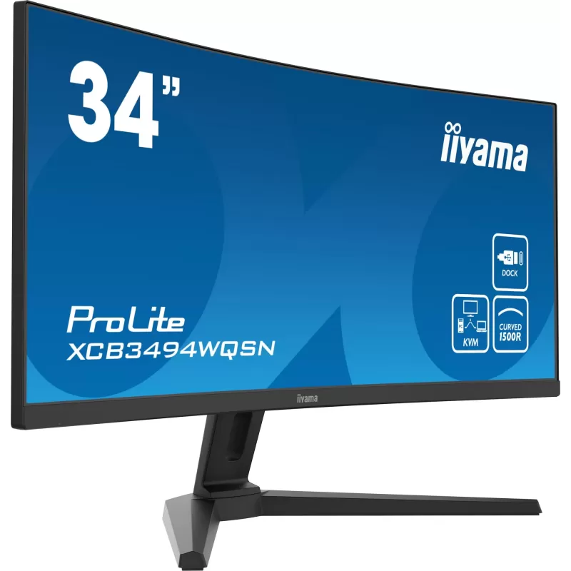 Gaming Monitor IIYAMA XCB3494WQSN-B1 34" ProLite UWQHD VA with USB-C XCB3494WQSN-B1 Curved 120Hz 2K, QHD Color:black