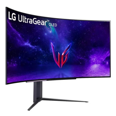 מסך גיימינג LG 45GR95QE-B 45" WQHD OLED 240Hz 0.03ms 800R קעור 2.5K, QHD צבע - יבואן מקביל