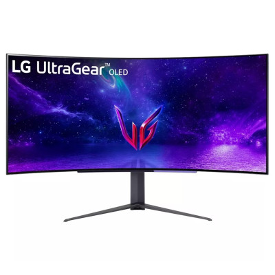 מסך גיימינג LG 45GR95QE-B 45" WQHD OLED 240Hz 0.03ms 800R קעור 2.5K, QHD צבע - יבואן מקביל