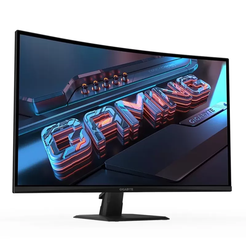 מסך מחשב גיימינג Gigabyte GS32QC 31.5" 165Hz, OC 170Hz 2K, QHD VA צבע שחור - יבואן רשמי