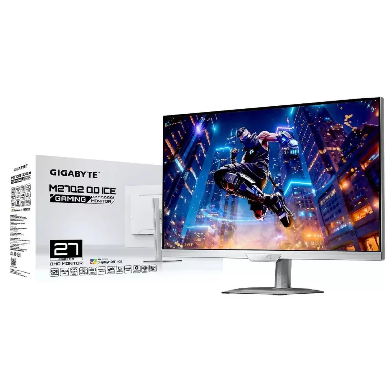 מסך מחשב לגיימינג Gigabyte M27Q2ICE 27" 200Hz 2K, QHD IPS צבע לבן מסך מחשב לגיימינג Gigabyte M27Q2ICE 27" 200Hz 2K, QHD IPS צבע לבן