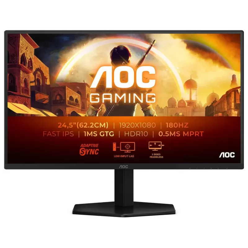 Gaming computer monitor AOC 25G42E 24.5" 180Hz FHD IPS Color:black - parallel importer