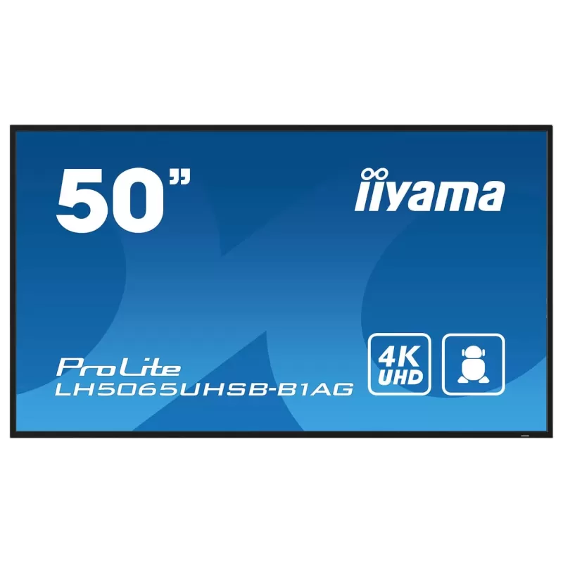 Computer Monitor IIYAMA ProLite Android 24 7 LH5065UHSB-B1AG 50" 4K, UHD VA