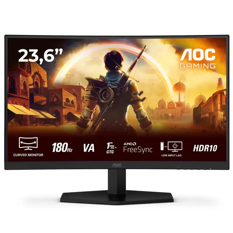 מסך מחשב AOC C24G42E 23.6" 180Hz FHD VA צבע שחור - יבואן מקביל
