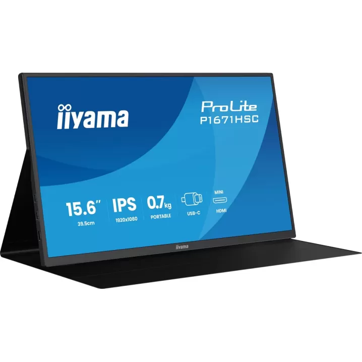Monitor Computer IIYAMA ProLite P1671HSC-B1 15.6" IPS FHD 60Hz 3ms P1671HSC-B1 Color:black