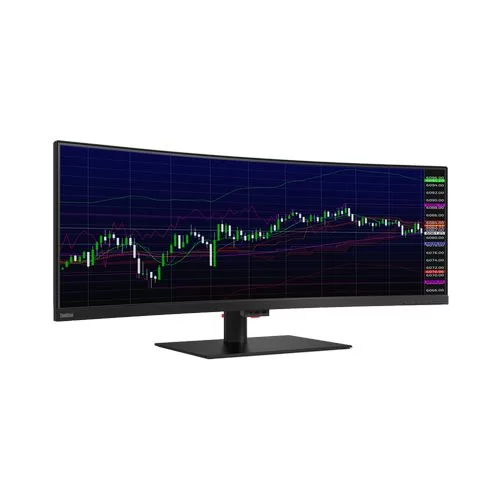 מסך מחשב Lenovo 61D9RAT1IS ThinkVision P44w-10 61D9RAT1IS 43.4" 2K, QHD VA צבע שחור