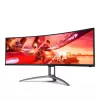 מסך גיימינג AOC AGON AG493UCX קעור 49" 120Hz Dual QHD VA צבע שחור - יבואן רשמי