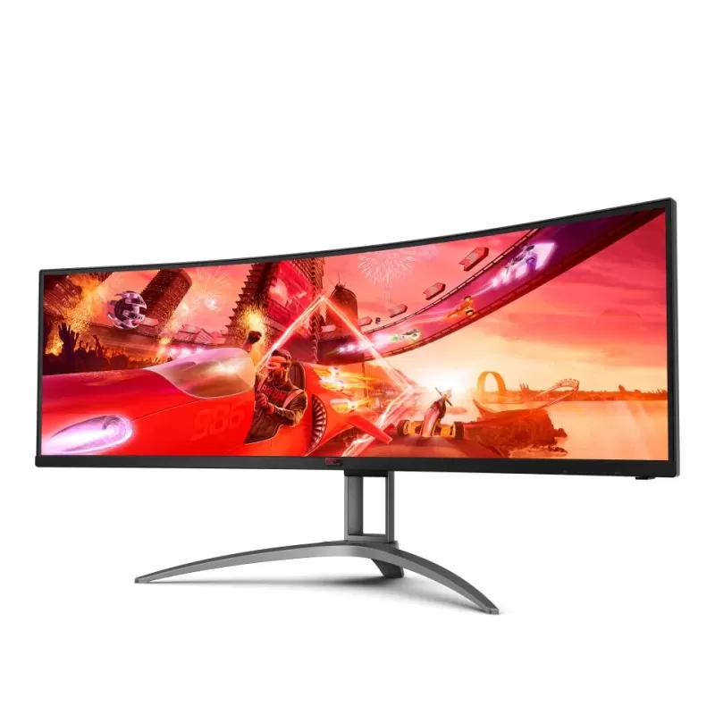 מסך גיימינג AOC AGON AG493UCX קעור 49" 120Hz Dual QHD VA צבע שחור - יבואן רשמי