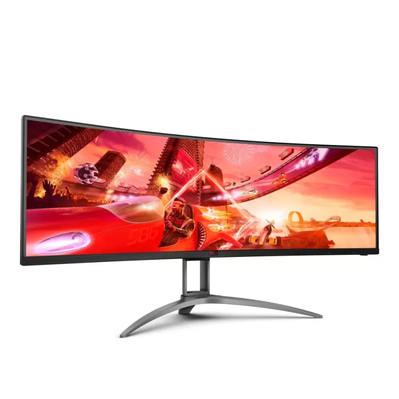 מסך גיימינג AOC AGON AG493UCX קעור 49" 120Hz Dual QHD VA צבע שחור - יבואן רשמי