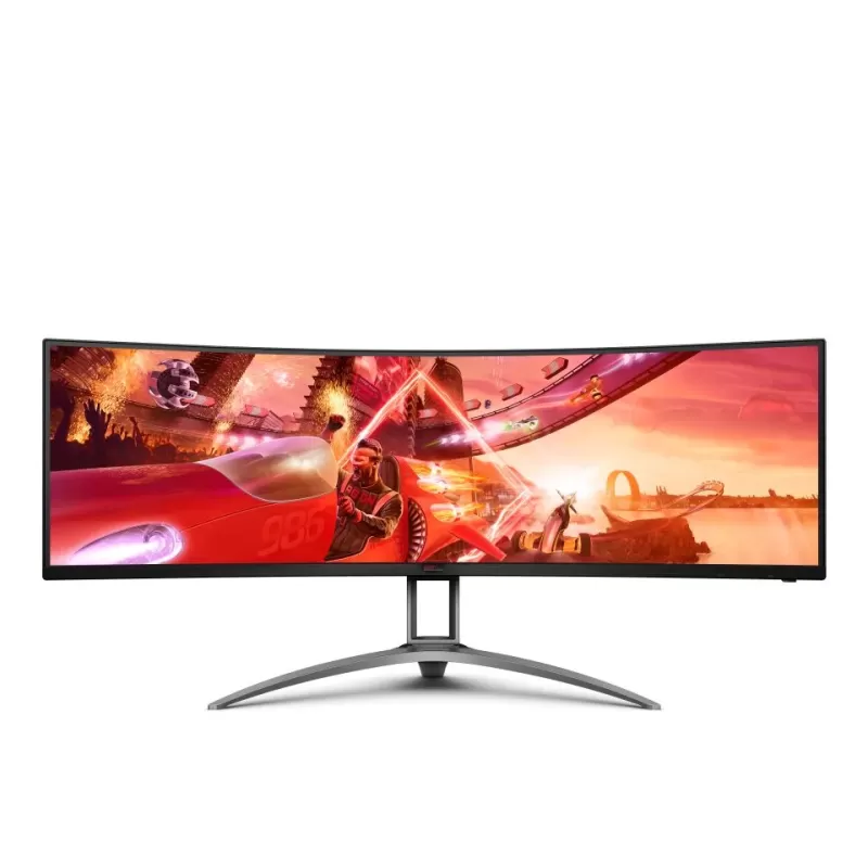 מסך גיימינג AOC AGON AG493UCX קעור 49" 120Hz Dual QHD VA צבע שחור - יבואן רשמי