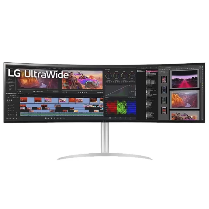 Professional Computer Monitor LG 49WQ95C-W Curved 49" 144Hz DQHD NANO - official importer