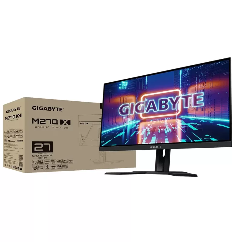 מסך גיימינג Gigabyte M27Q X 27" 240Hz WQHD, 2K SS צבע שחור
