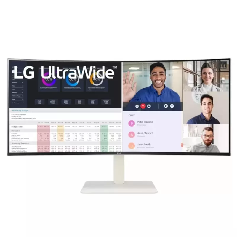 Computer Monitor LG 38WR85QC-W 38" UltraWide IPS WQHD 144Hz 1ms 2300R 38WR85QC-W 4K, UHD - parallel importer