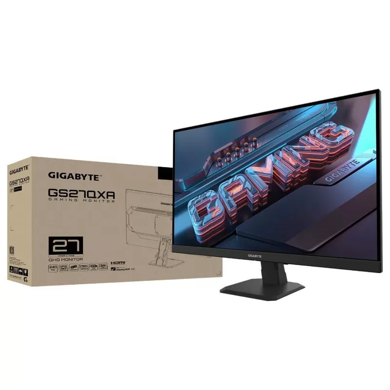 Gaming computer monitor Gigabyte 27" GS27QXA IPS QHD 240Hz 1ms GS27QXA Color:black - official importer