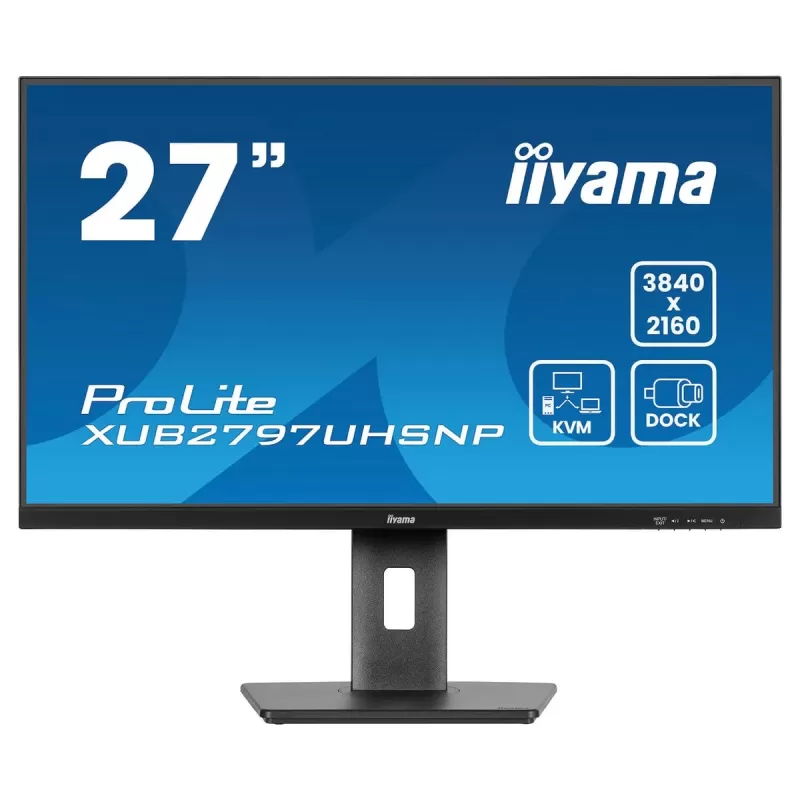 Computer Monitor IIYAMA 27" ProLite 4K 60Hz 4ms USB-C PD96W IPS Monitor XUB2797UHSNP-B1 Color:black Computer Monitor IIYAMA 27" ProLite 4K 60Hz 4ms USB-C PD96W IPS Monitor XUB2797UHSNP-B1 Color:black