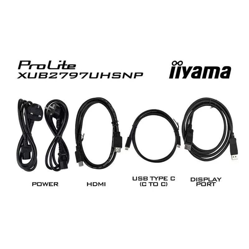 Computer Monitor IIYAMA 27" ProLite 4K 60Hz 4ms USB-C PD96W IPS Monitor XUB2797UHSNP-B1 Color:black Computer Monitor IIYAMA 27" ProLite 4K 60Hz 4ms USB-C PD96W IPS Monitor XUB2797UHSNP-B1 Color:black
