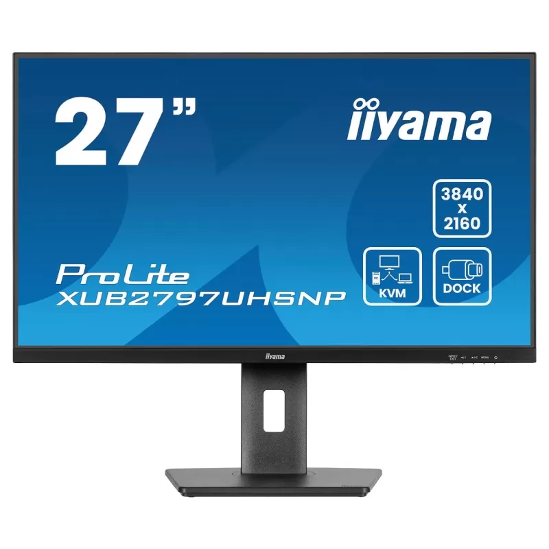 Computer Monitor IIYAMA 27" ProLite 4K 60Hz 4ms USB-C PD96W IPS Monitor XUB2797UHSNP-B1 Color:black Computer Monitor IIYAMA 27" ProLite 4K 60Hz 4ms USB-C PD96W IPS Monitor XUB2797UHSNP-B1 Color:black