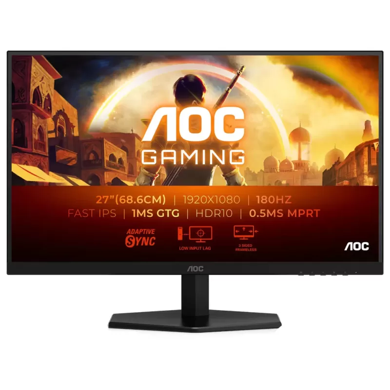 מסך מחשב AOC Fast 27G42E 27" 180Hz FHD IPS צבע שחור - יבואן מקביל