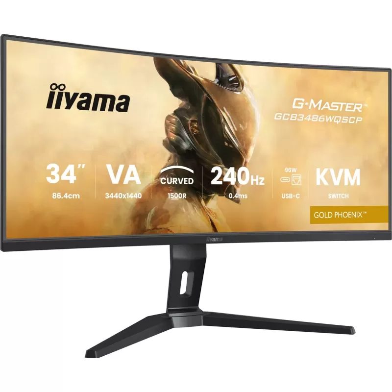 Изогнутый монитор для игр IIYAMA G-Master Gold Phoenix GCB3486WQSCP-B1 34" VA UWQHD 240Hz 0.4ms 1500R GCB3486WQSCP-B1 Цвет:чёрный
