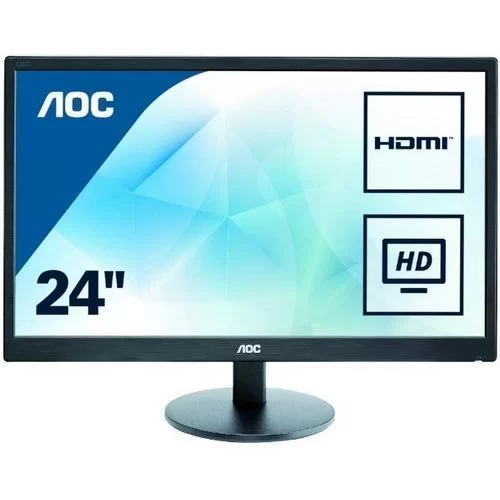 מסך מחשב AOC E2470SWH 23.8" FHD TN צבע שחור - יבואן רשמי