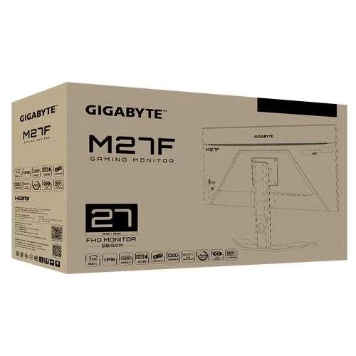 Gaming Monitor Gigabyte M27F 27" 144Hz FHD IPS - official importer
