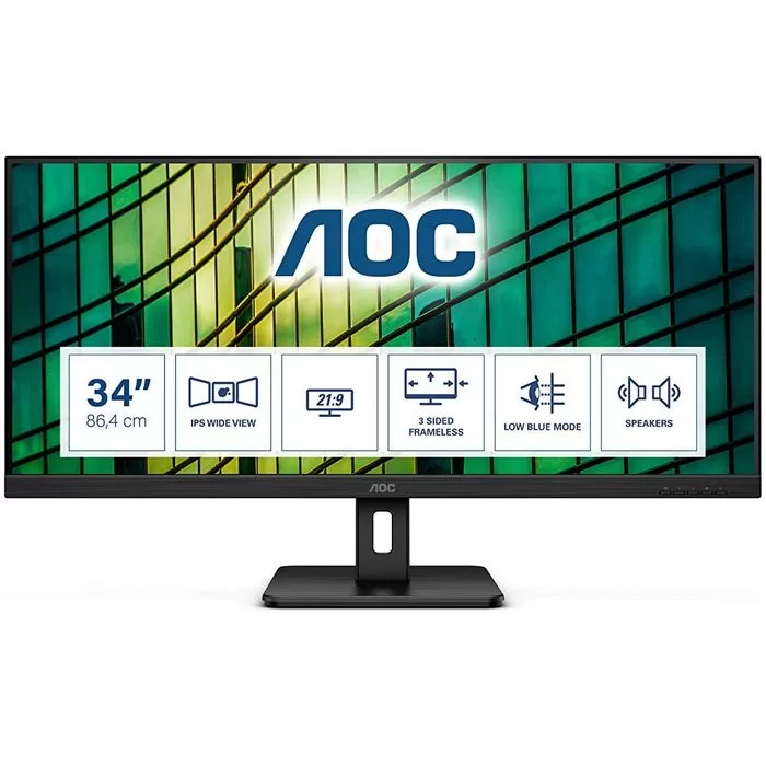 Computer Monitor AOC Q34E2A 34" 75Hz 2K, QHD IPS - official importer