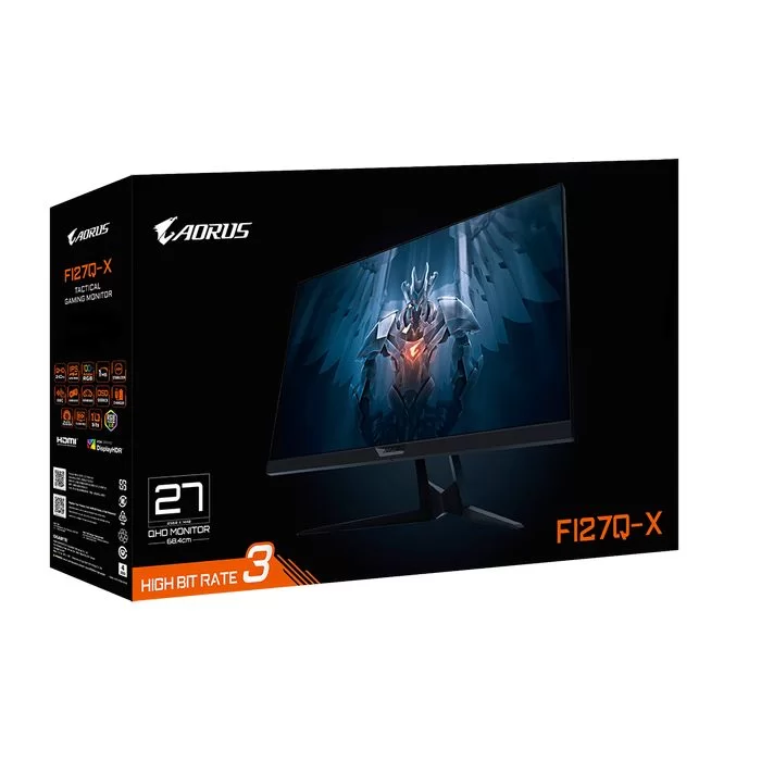 Gaming Monitor Gigabyte AORUS FI27Q-X 27" 240Hz WQHD, 2K IPS Gaming Monitor Gigabyte AORUS FI27Q-X 27" 240Hz WQHD, 2K IPS