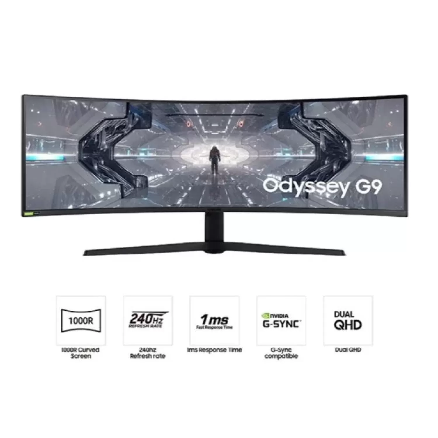 Gaming Monitor Samsung Odyssey G9 C49G95TSSM Curved 49" 240Hz Dual QHD VA - official importer