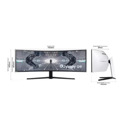 מסך גיימינג Samsung Odyssey G9 C49G95TSSM קעור 49" 240Hz Dual QHD VA צבע שחור - יבואן רשמי