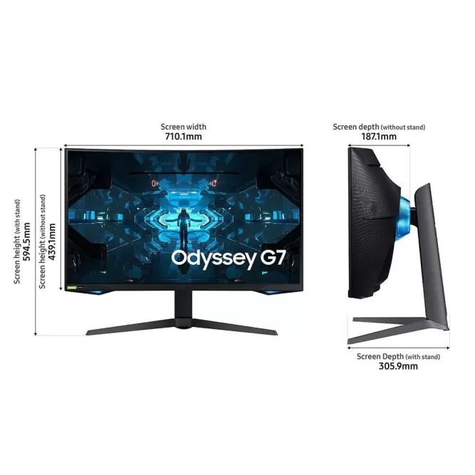 Игровой Монитор Samsung Odyssey G7 C32G75TQSR изогнутый 32" 240Hz WQHD, 2K VA - параллельный импортер