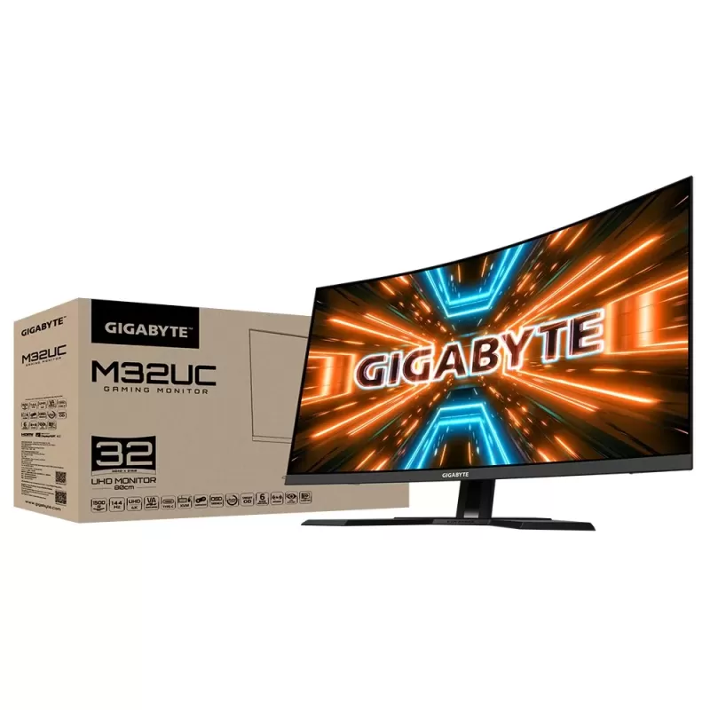 Gaming Monitor Gigabyte M32UC Curved 31.5" 160Hz 4K UHD VA Color:black - official importer Gaming Monitor Gigabyte M32UC Curved 31.5" 160Hz 4K UHD VA Color:black - official importer