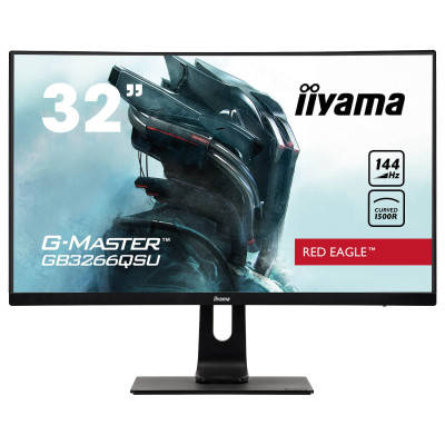 Gaming Monitor IIYAMA G-MASTER GB3266QSU-B1 31.5" 144Hz 2K, QHD VA Color:black Gaming Monitor IIYAMA G-MASTER GB3266QSU-B1 31.5" 144Hz 2K, QHD VA Color:black