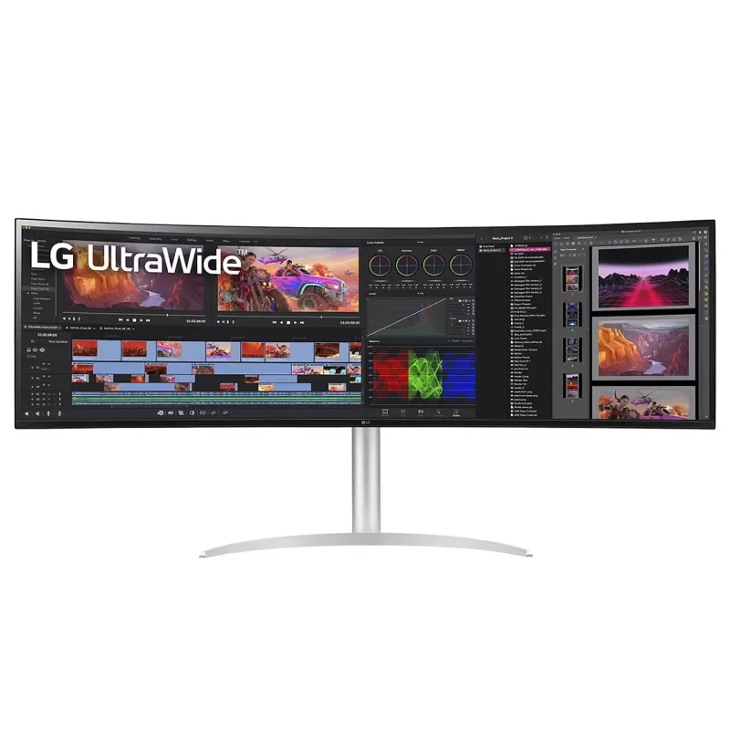 Computer Monitor LG 49BQ95C-W 49'' Dual QHD Nano IPS Curved UltraWide Monitor with VESA Display HDR 400, Built-in Speakers & Gaming Features 49BQ95C-W - parallel importer