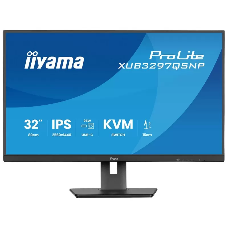 Computer Monitor IIYAMA ProLite XUB3297QSNP-B1 32" 100Hz QHD, 2K IPS Color:black Computer Monitor IIYAMA ProLite XUB3297QSNP-B1 32" 100Hz QHD, 2K IPS Color:black