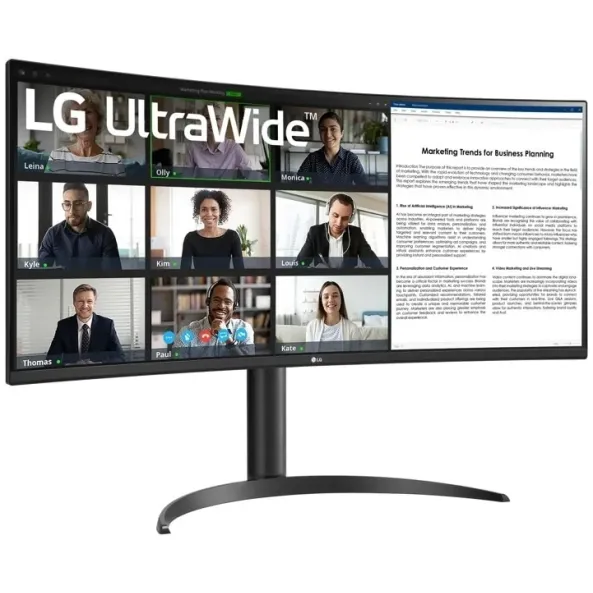 מסך מחשב LG UltraWide 34" WQHD 100Hz קעור 34WR55QK VA - יבואן רשמי