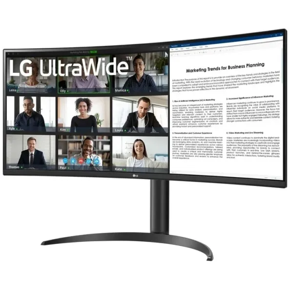 מסך מחשב LG UltraWide 34" WQHD 100Hz קעור 34WR55QK VA - יבואן רשמי