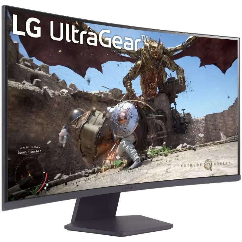 Computer Monitor LG UltraGear 32 QHD 180Hz Curved 1000R 32GS60QC-B 31.5" VA Color:black - official importer