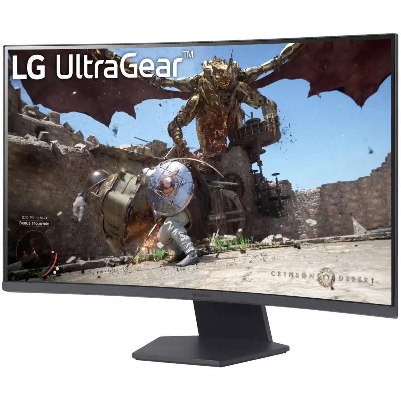 Computer Monitor LG UltraGear 32 QHD 180Hz Curved 1000R 32GS60QC-B 31.5" VA Color:black - official importer